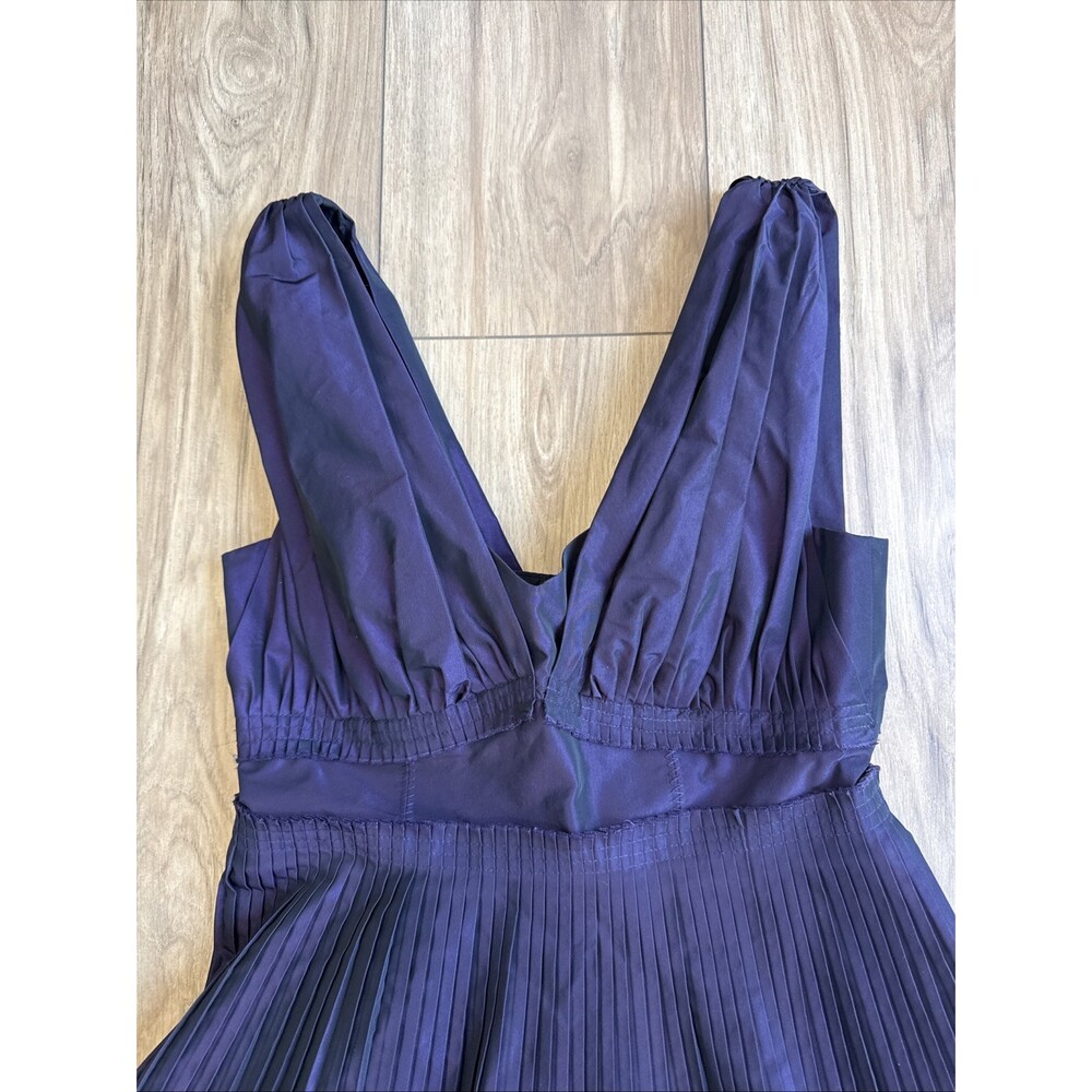 BCBGeneration Deep Purple Pleated Mini Dress - Picture 2 of 8